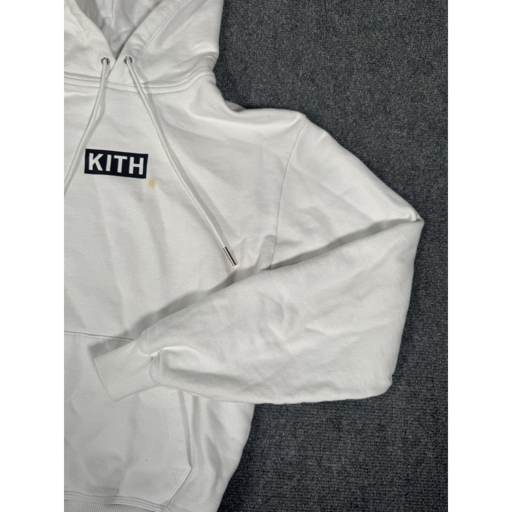 Kith Classic Black Box‎ Logo White Hoodie Size XS - Picture 2 of 12